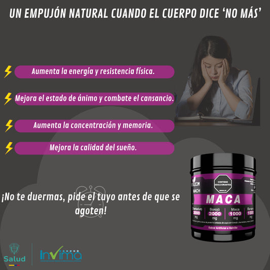 MACA EN POLVO (Sabor a Vainilla) 500g