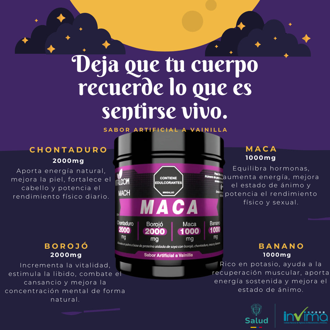 MACA EN POLVO (Sabor a Vainilla) 500g