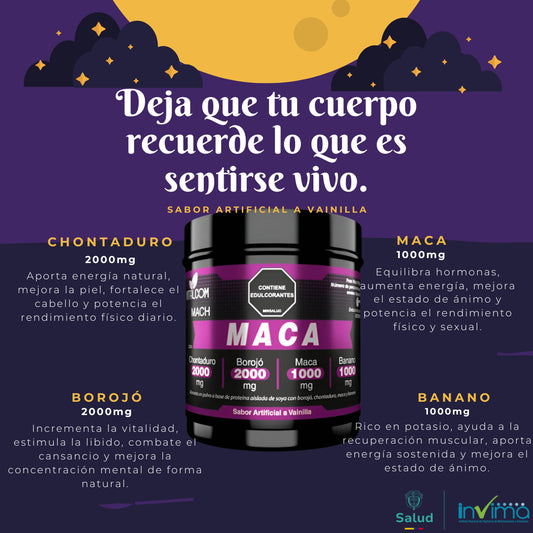MACA EN POLVO (Sabor a Vainilla) 500g